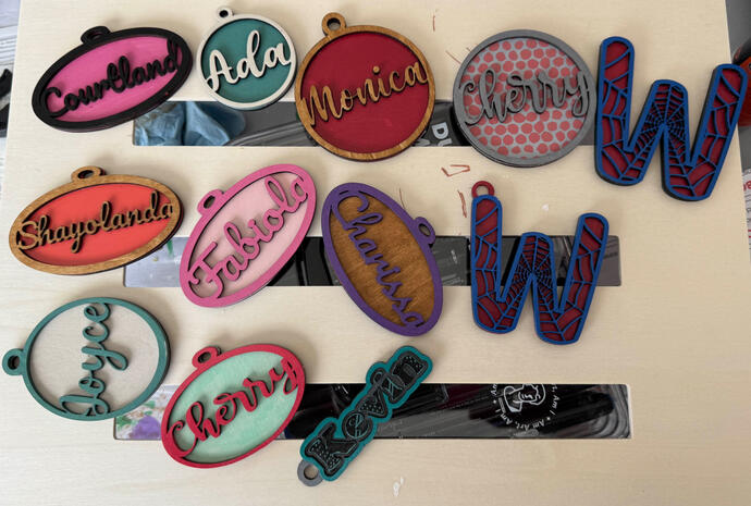 Custom wooden keychains