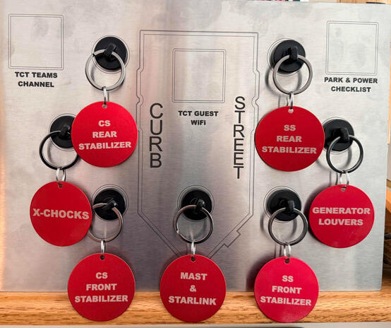 Magnetic RV / Trailer checklist board with magnets